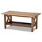 Baxton Studio Reese Walnut Brown Finished Rectangular Wood Coffee Table 162-10335 - alternate 1